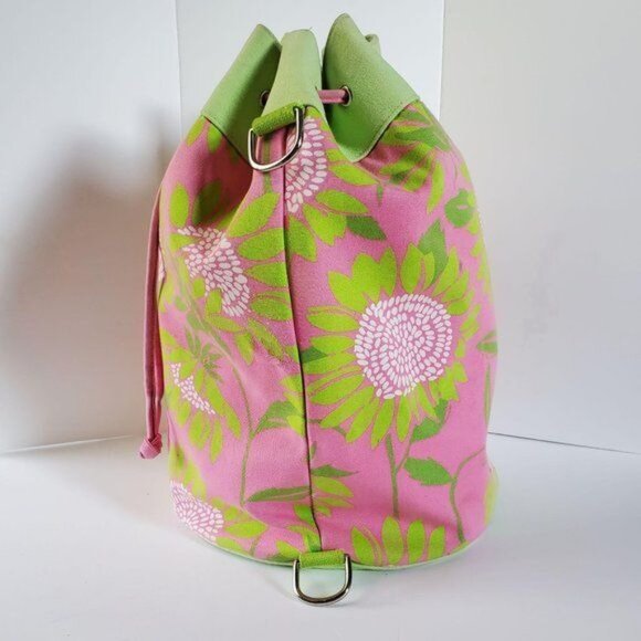 Lily Pulitzer Bag Beach Bucket Tote Canvas Floral WOMEN'S WOMAN'S - Picture 3 of 12